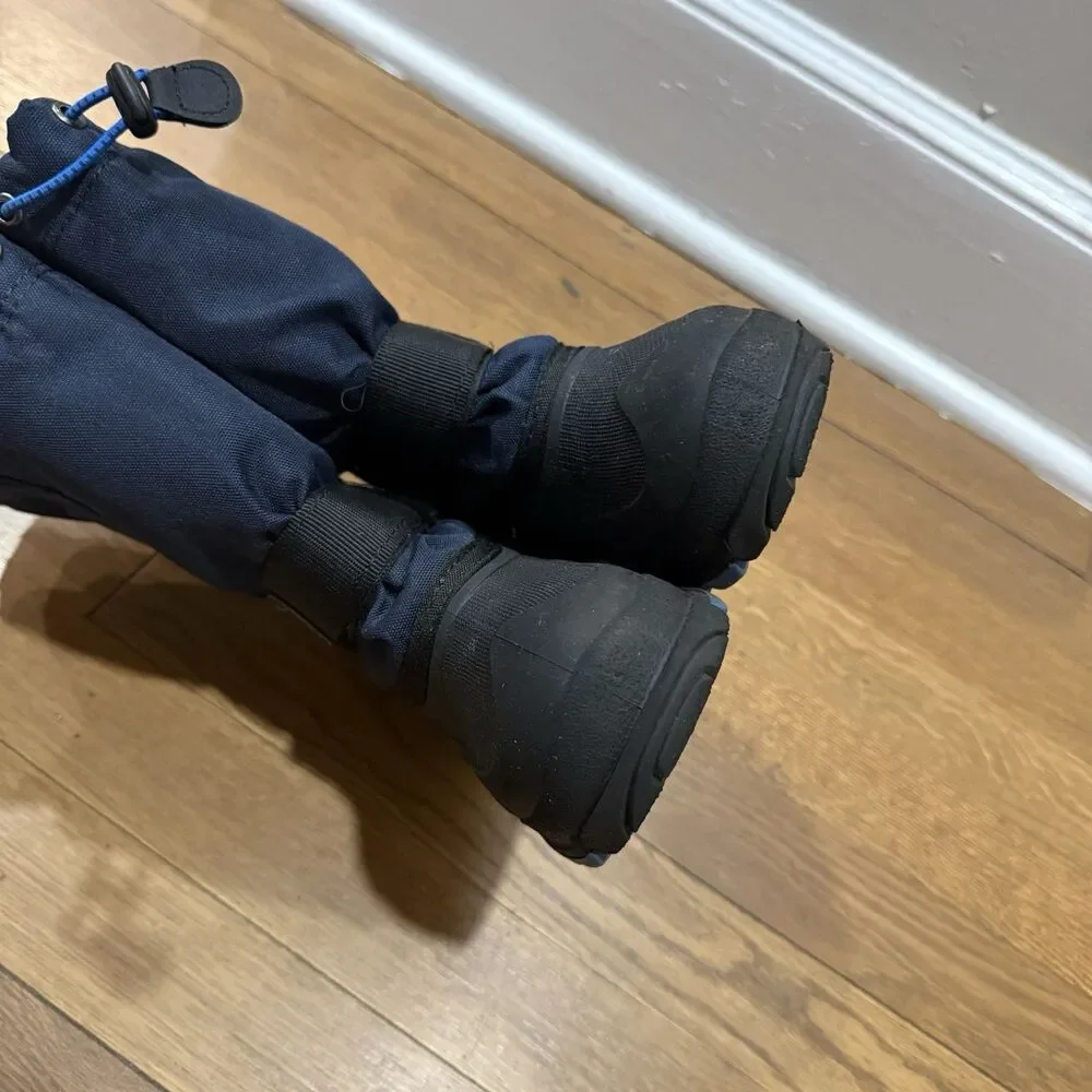 Kamik Kids Waterproof Insulated Ski Winter Snow Boots Navy Blue Black Sz 13